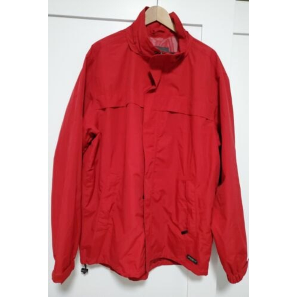 Eddie Bauer Weatheredge Mens XL Tall Red Shell Windbreaker Rain Jacket